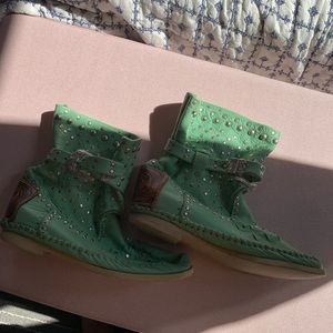Moccasin style booties